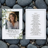 Für immer in unserem Herzen Psalm Foto Gebetskarte