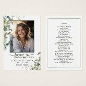 Für immer in unserem Herzen Psalm Foto Gebetskarte (Vorne & Hinten)