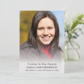 Für immer in unserem Herzen Religiöse Christliche  Dankeskarte (Stehend Vorderseite)