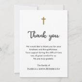 Für immer in unserem Herzen Religiöse Christliche  Dankeskarte (Rückseite)