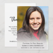 Für immer in unserem Herzen Religiöse Christliche  Dankeskarte (Vorne/Hinten)