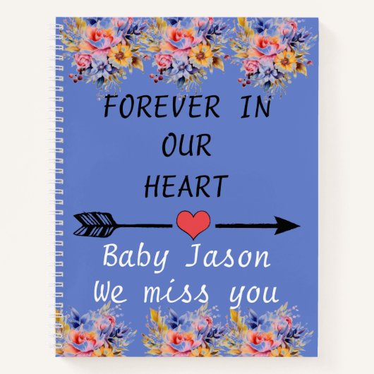 Für immer in unserem Herzen traurige Falschzeitsch Notizblock (Vorderseite)