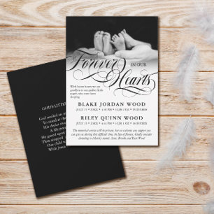 Für immer in unserem Herzen Twins Baby Memorial Ankündigung