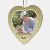 Für immer in unserem Herzen Weihnachten-Gold Keramik Ornament (Links)