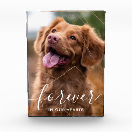 Für immer in unserem Hund für Herz-Haustiere Fotoblock