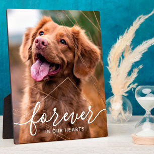 Für immer in unserem Hundeschema-Foto für Herzklop Fotoplatte