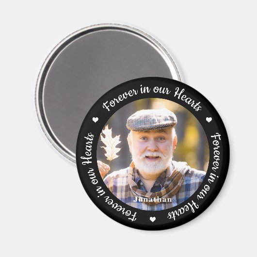 Für immer in unserem Memorial für das benutzerdefi Magnet (Vorderseite/Rückseite)