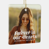 Für immer in unserem Memorial für das einfache Fot Keramikornament (Rechts)