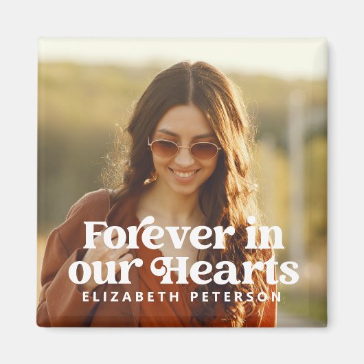 Für immer in unserem Memorial für das einfache Fot Magnet (Vorne)