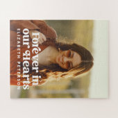 Für immer in unserem Memorial für das einfache Fot Puzzle (Horizontal)