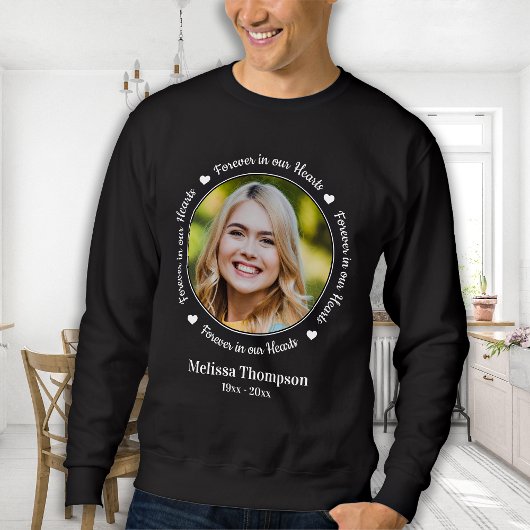 Für immer in unserem Personalisierten Bildgewerbe Sweatshirt