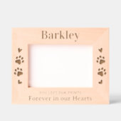 Für immer in unserem Personalisierten Hundemeldmal Geätzte Rahmen (Vorderseite)