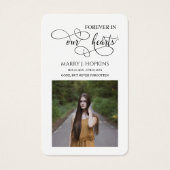 Für immer in unseren Foto-Gedenkkarten (Vorderseite)