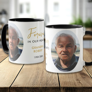 Für immer in unseren Herzen 2 Foto-Andenken Tasse