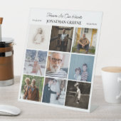 Für immer in unseren Herzen 9 Foto Collage Memoria Sockelschild (In Situ)