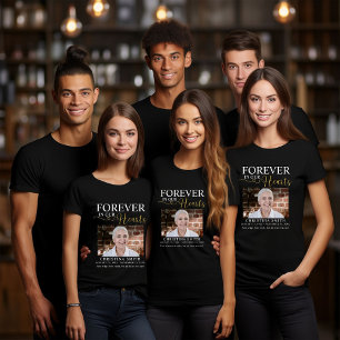 Für immer in unseren Herzen Beerdigung Foto Memori Tri-Blend Shirt