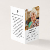 Für immer in unseren Herzen Beerdigung Fotos Gebet (Vorderseite)