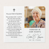 Für immer in unseren Herzen Beerdigung Fotos Gebet (Außenseite Aufgefaltet)