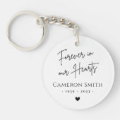 Für immer in unseren Herzen Denkmal Foto modern we Schlüsselanhänger (Vorderseite)