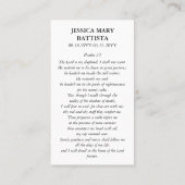 Für immer in unseren Herzen Einfache Beerdigung Ge Visitenkarte (Rückseite)