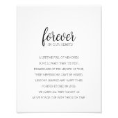 Für immer in unseren Herzen Erinnerung an die Maue Fotodruck (Vorne)