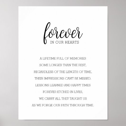 Für immer in unseren Herzen Erinnerung an die Maue Poster (Vorne)