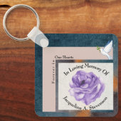 Für immer in unseren Herzen Erinnerung Momento Kee Schlüsselanhänger (Vorderseite)