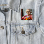 Für immer in unseren Herzen | Erinnerungsfoto Button (Beispiel)