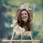 Für immer in unseren Herzen Flora Foto Begrüßung W Acrylschild (Neutral)