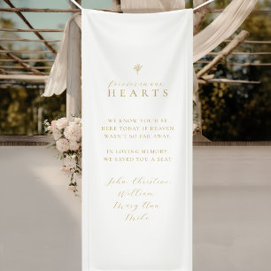 Für immer in unseren Herzen! Florales Bouquet Hoch Banner