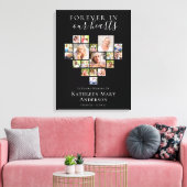Für immer in unseren Herzen Foto Collage Schwarz Leinwanddruck (Insitu (Wohnzimmer))