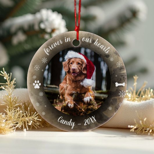 Für immer in unseren Herzen | Foto Pet Memorial Bo Keramik Ornament
