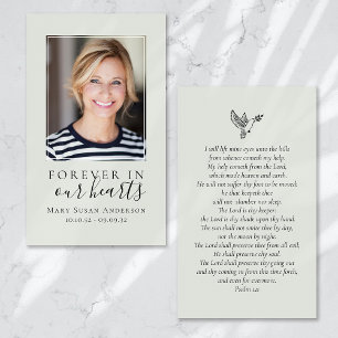 Für immer in unseren Herzen Foto-Trauer-Gebetskart
