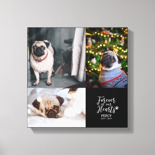 Für immer in unseren Herzen | FotoCollage zur Erin Leinwanddruck (Vorderseite)