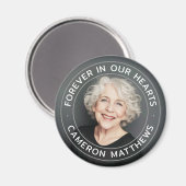 Für immer in unseren Herzen Gedenkstätte voller Fo Magnet (Vorderseite/Rückseite)