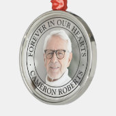 Für immer in unseren Herzen Gedenkstätte voller Fo Ornament Aus Metall (Links)