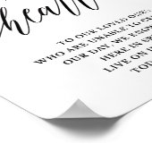 Für immer in unseren Herzen Gedenkzeichen Poster (Ecke)