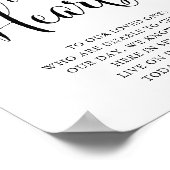 Für immer in unseren Herzen Gedenkzeichen Poster (Ecke)