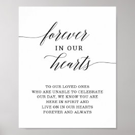 Für immer in unseren Herzen Gedenkzeichen Poster