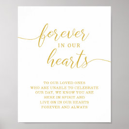 Für immer in unseren Herzen Gedenkzeichen Poster