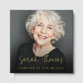 Für immer in unseren Herzen Grabdenkmal schwarz Gästebuch (Vorderseite)