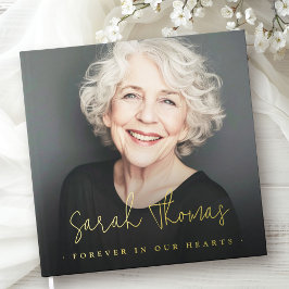 Für immer in unseren Herzen Grabdenkmal schwarz Gästebuch