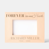 Für immer in unseren Herzen in der liebevollen Eri Geätzte Rahmen (Vorderseite)