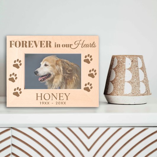 Für immer in unseren Herzen in liebevollen Erinner Geätzte Rahmen