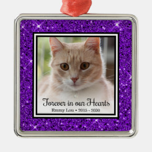 Für immer in unseren Herzen Katze Ornament Aus Metall