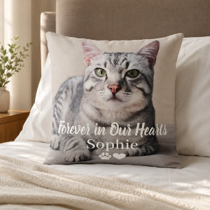 Für immer in unseren Herzen Katzen-Gedenkstätte Kissen