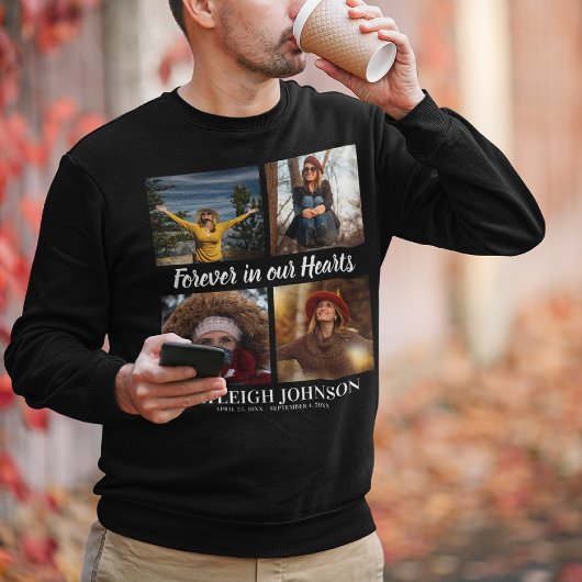 Für immer in unseren Herzen | Memorial für FotoCol Sweatshirt