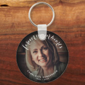 Für immer in unseren Herzen oder Foto-Tribut mit b Schlüsselanhänger (Vorderseite)