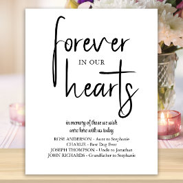 Für immer in unseren Herzen personalisieren Sie da Poster
