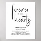 Für immer in unseren Herzen personalisieren Sie da Poster (Vorne)
